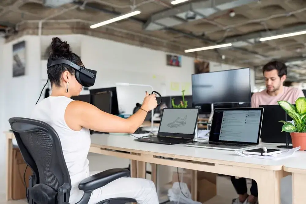 Vertex Consulting Spatial computing mixed reality headset in use